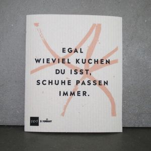 Schwammtuch "Schuhe passen immer"