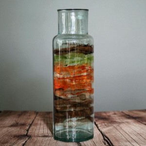 Vase Recy. Glas klar/bunt